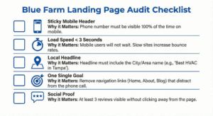ppc landing page checklist